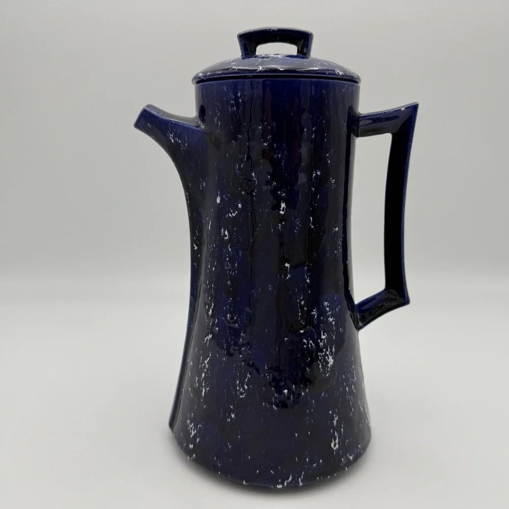 Vintage ARNEL's Splatter‎ Pitcher Blue Splatter Design Cottagecore Kitchen Decor
